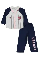 Ensemble pyjama garçon, 2-5 ans, bleu marine - Lot