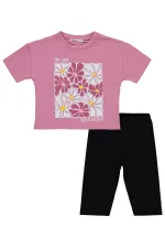 Kız Çocuk Takım 2-5 Yaş Soft Pembe-Siyah - Paket