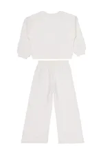 Kız Çocuk Eşofman Takımı 2-5 Yaş Ekru - Paket