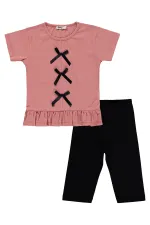 Girls' Team Set 2-5 Years Old Light Terracotta-Black - Package
