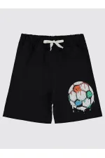 Erkek Çocuk Şort 6-9 Yaş Siyah - Paket