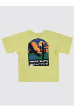 T-shirt garçon jaune clair 2-5 ans - Emballage