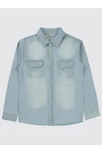 Chemise garçon 10-13 ans bleu clair - Emballage