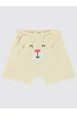 Bebek Şort 0-24 Ay Krem - Paket