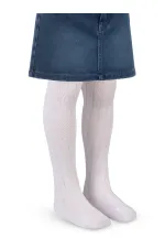 Kız Çocuk Külotlu Çorap 2-9 Yaş Beyaz - Paket