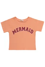 Girls' T-shirt, Ages 2-5, Salmon - Pack