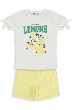 Kız Çocuk Takım 6-9 Yaş Kırık Beyaz-Sarı - Paket