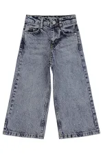 Girls' Denim Trousers, Ages 2-5, Blue - Pack