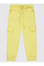 Kız Çocuk Eşofman Altı 6-9 Yaş Sarı - Paket