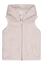 Kız Çocuk Yelek 2-5 Yaş Taş Rengi - Paket