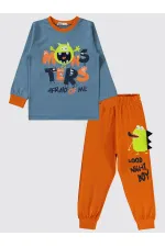 Ensemble pyjama garçon 2-5 ans orange foncé - Emballage