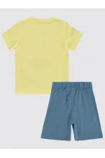 Boys Pajama Set 2-5 Years Old Light Yellow - Package