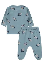 Ensemble pyjama bébé 0-24 mois bleu glacier - Emballage