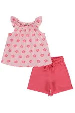Ensemble pour fille de 2 à 5 ans, rose et grenade - Emballage
