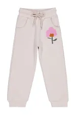 Girl's Tracksuit Bottoms 2-5 Years Old Stone Color - Pack