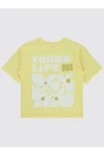 Girls' T-Shirt 10-13 Years Old Light Yellow - Package