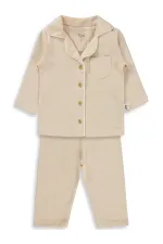 Baby Pajama Set 0-24 Months Tan - Package