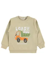 Erkek Çocuk Sweatshirt Km 2-5 Yaş Bej - Paket