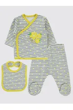 Baby Bodysuit Sets 0-24 Months Yellow - Package