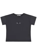 Kız Çocuk Tişört 2-5 Yaş Antrasit - Paket