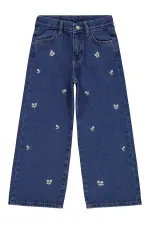 Pantalon en jean bleu pour fille, 6-9 ans - Lot
