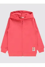 Gilet pour fille de 6 à 9 ans, corail coucher de soleil - Ensemble