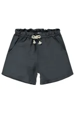 Short pour fille, 6-9 ans, anthracite - Lot