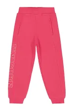Girl's Tracksuit Bottoms 2-5 Years Old Dark Pink - Pack