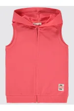 Kız Çocuk Yelek 6-9 Yaş Günbatımı Mercanı - Paket