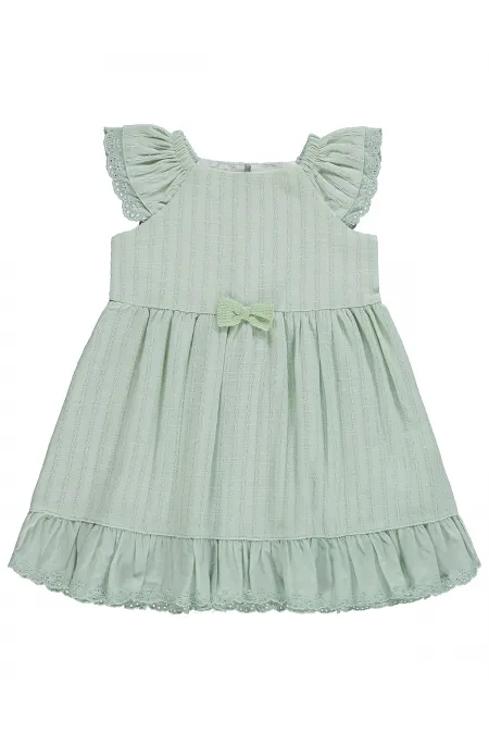 Kız Çocuk Jile ve Elbise 2-5 Yaş Çağla Yeşili - Paket
