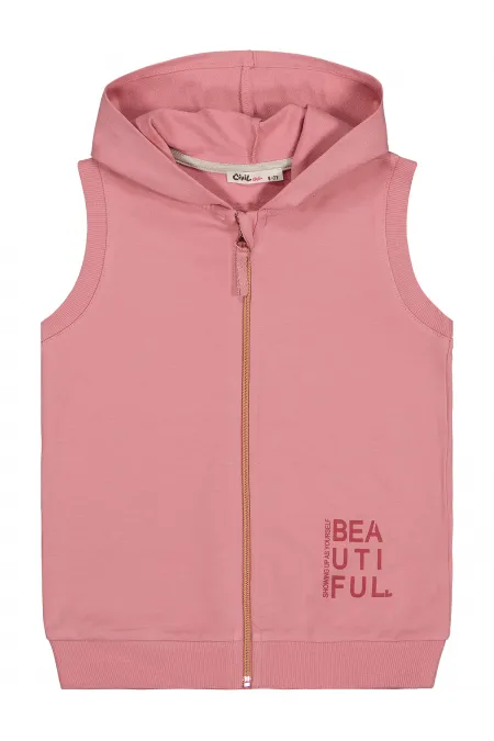 Kız Çocuk Yelek 6-9 Yaş Gül Kurusu - Paket