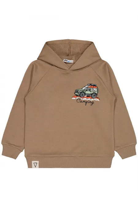 Erkek Çocuk Sweatshirt 6-9 Yaş Kahve - Paket