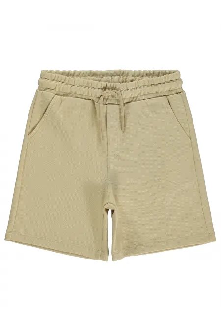 Pantalon Capri garçon, 10-13 ans, couleur vison - Lot