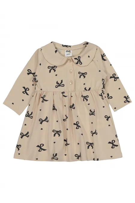 Bebek Jile ve Elbise 0-24 Ay Taş Rengi - Paket