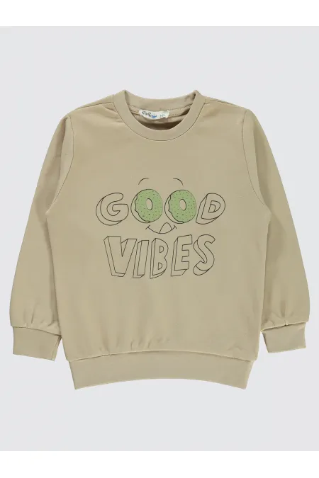 Sweat-shirt garçon beige 2-5 ans - Emballage