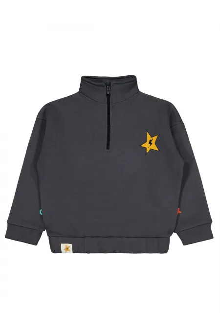 Erkek Çocuk Sweatshirt 6-9 Yaş Antrasit - Paket