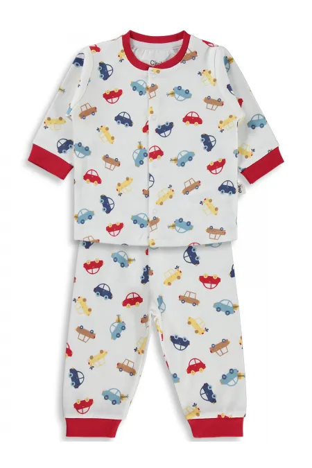 Ensemble pyjama bébé 0-24 mois rouge - Emballage