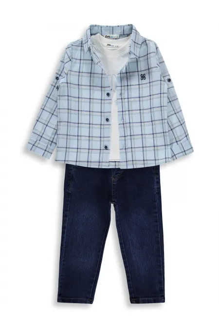 Erkek Çocuk Takım 2-5 Yaş Mavi - Paket