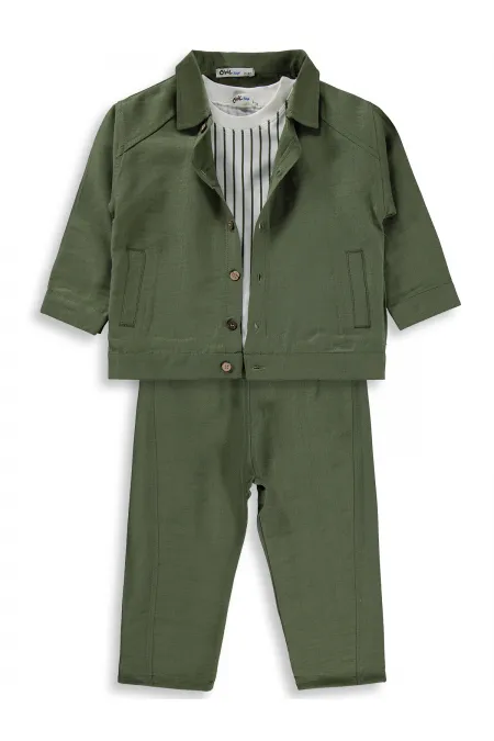 Erkek Çocuk Takım 2-5 Yaş Petrol - Paket