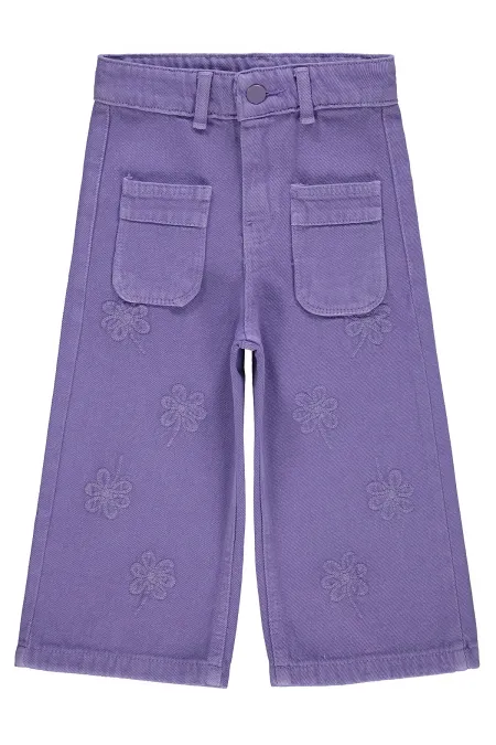 Kız Çocuk Pantolon 2-5 Yaş Mor - Paket
