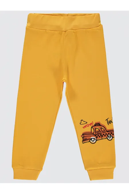 Bas de survêtement garçon 2-5 ans moutarde - Lot