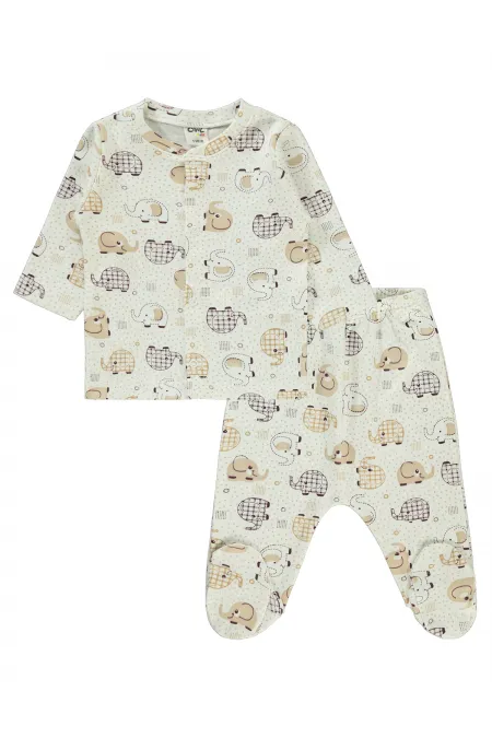 Baby Pajama Set 0-24 Months Brown - Package