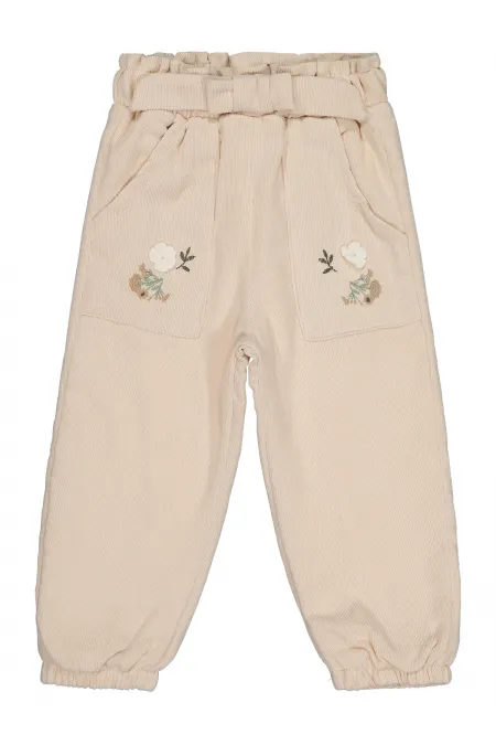 Kız Çocuk Pantolon 2-5 Yaş FilDişi - Paket