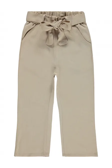 Girls' Trousers, Ages 2-5, Light Brown - Pack
