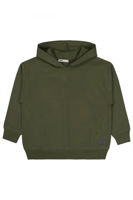 Sweat-shirt garçon 10-13 ans kaki foncé - Emballage