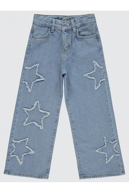 Kız Çocuk Pantolon 6-9 Yaş Açık Mavi - Paket