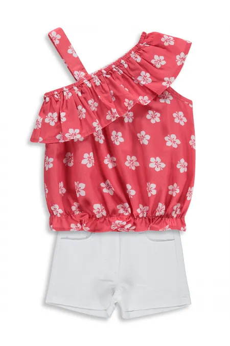 Kız Çocuk Takım 2-5 Yaş Nar - Paket