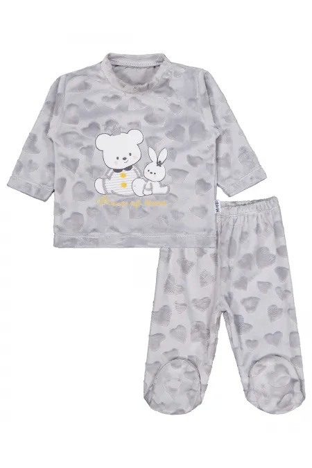 Baby Pajama Set 0-24 Months Grey - Package