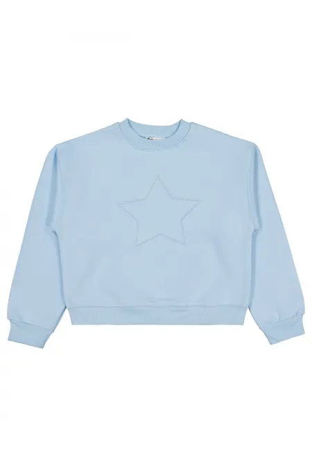 Kız Çocuk Sweatshirt 10-13 Yaş Mavi - Paket