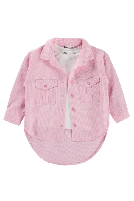 Kız Çocuk Gömlek 2-5 Yaş Pembe - Paket